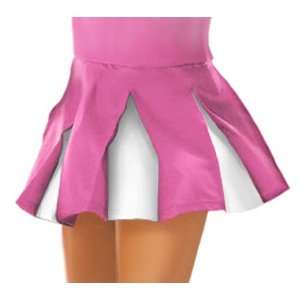 Alleson Pink Multi Pleat Cheerleader Uniform Skirt PI/WH   PINK/WHITE 