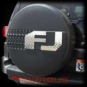 Toyota FJ Cruiser 07 10 Tire Cover Letters F & J Chrome Style Decal 