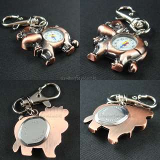 Cow key chain Pocket Watch Clock + gift BOX CUPREOUS RT  