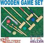 wooden croquet sets  