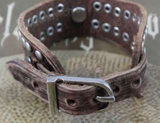 Japan & Korea Alloy Rivet Cross Leather Bracelet  F76  