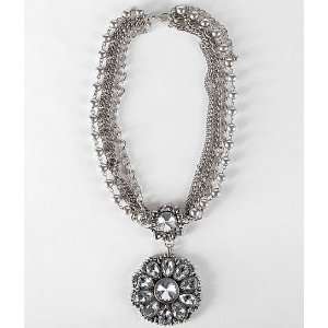  BKE Chunky Glitz Necklace Antique Silver Jewelry