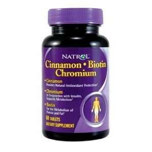  Cinnamon   Chromium   Biotin 60 Tablets Health & Personal 