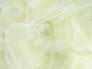 C02 Ivory White Sparkle Organza Fabric Curtain by Yard  