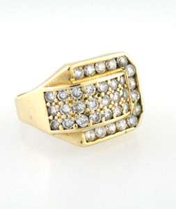 2ct Custom Made Mens Diamond Ring set in 10k YLW GOLD  