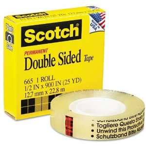   Double Sided Office Tape, 1/2 x 900, 1 Core, Clear