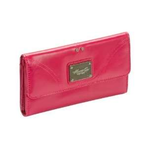   Pink Genuine Leather Womens Credit Card Clutch Wallet 