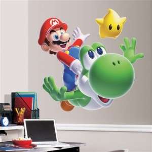 SUPER MARIO GALAXY 2 Wall Stickers Mural Yoshi Decal  