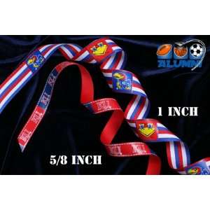  university of kansas Grosgrain Ribbon 5/8 Wide X 9 Feet 