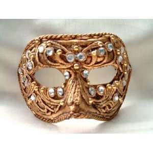  Si Lucia Masquerade Columbina Gold Macrame Carnival Mask 