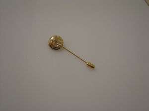 Small Locket stick pin flower floral etched design  