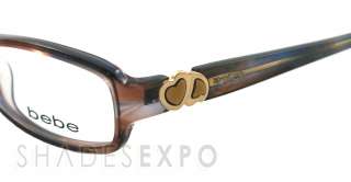 NEW Bebe Eyeglasses BB 5024 BROWN 002/LATTE BUBBLE AUTH  