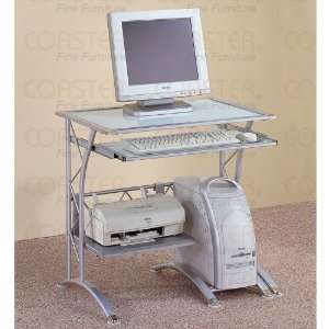  Silver Compact Computer Desk