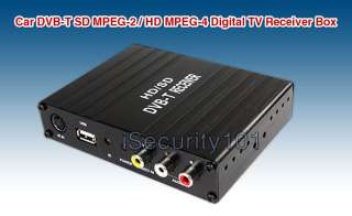 In Car Freeview HD DVB T MPEG4 H.264 Digital TV Tuner Receiver Box 4 