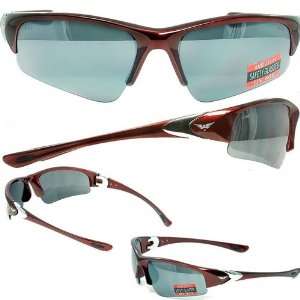  Cool Breeze Safety Glasses Smoke Lenses Red Frame