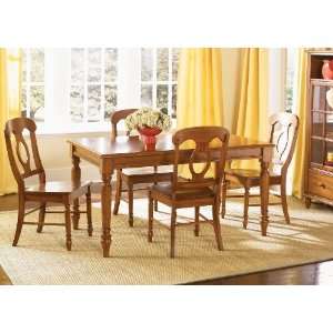 Furniture Low Country 8 Piece Dining Set   6 Windsor Back Side Chairs 