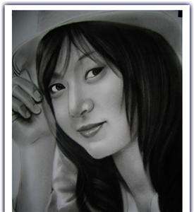Custom Portrait drawing from your of Black Carbon  