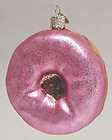 Merck Familys XMAS ORNAMENT Pink Frosted Donut 7681588