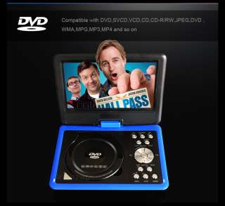W9501 9.5 PORTABLE CAR DVD PLAYER USB SD GAME AV IN & OUT FM TV 