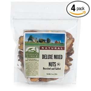 Woodstock Farms Deluxe Mixed Nuts, Roasted and Salted, 8 Ounce Bags 