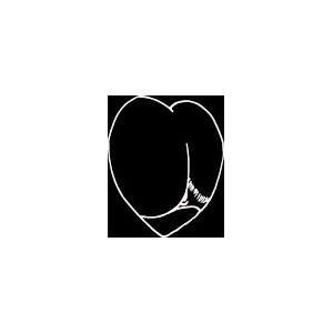  HRT (433) 6 white vinyl decal outline design heart die 