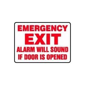  EMERGENCY EXIT ALARM WILL SOUND IF DOOR IS OPENED 10 x 14 