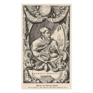 Amerigo Vespucci Italian Navigator Giclee Poster Print, 24x32