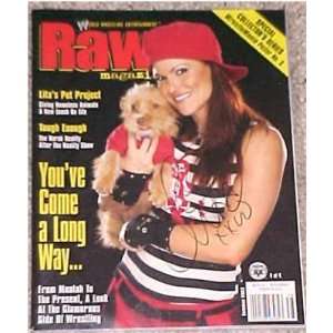  Oct 2003 WWE Raw Magazine Lita Amy Dumas Signed COA 