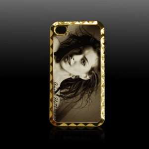 Anne Hathaway Printing Golden Case Cover for Iphone 4 4s Iphone4 Fits 