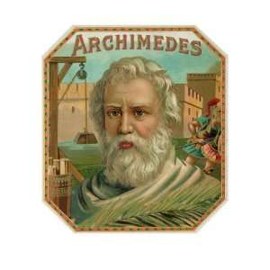  Archimedes Brand Cigar Box Label Premium Poster Print 