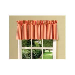  80 x 15 Valance, Red & Gold Stripes