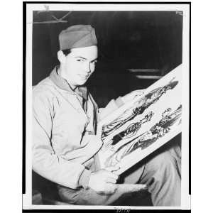 Bill Mauldin arrives in New York, 1945,artwork