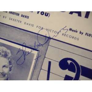  Davis, Skeeter Sheet Music Signed Autograph My Last Date 