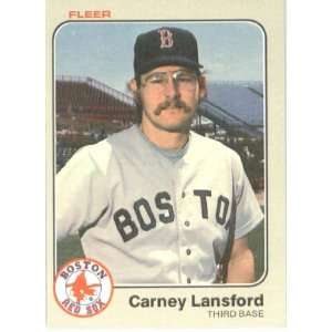  1983 Fleer # 187 Carney Lansford Boston Red Sox Baseball 