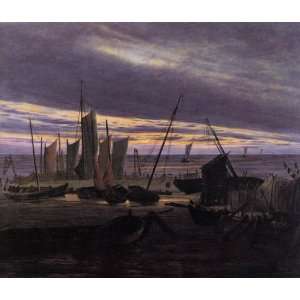 FRAMED oil paintings   Caspar David Friedrich   24 x 20 inches   Boats 