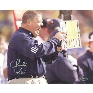 Steiner Charlie Weis Autographed Yelling From Sidelines 