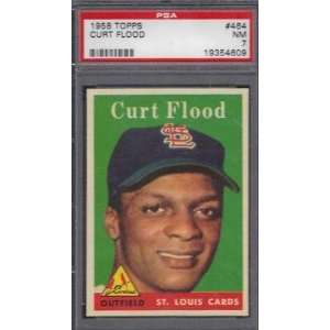  1958 Topps #464 Curt Flood (R) Cardinals PSA 7   MLB 