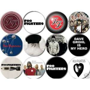  Set of 12 Foo Fighters ~ Dave Grohl Pinback Buttons (Set 