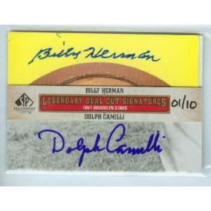  Billy Herman & Dolph Camilli Dual Autograph 2011 Upper 