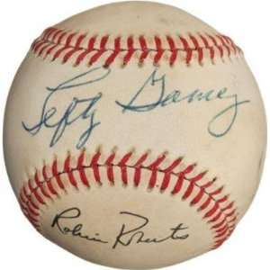 Autographed Don Drysdale Baseball   Robin Roberts Lefty Gomez Most All 