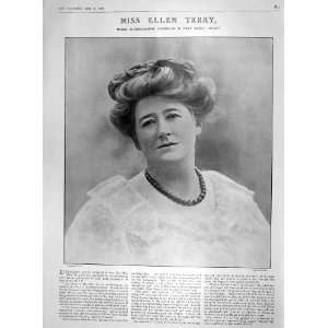  1907 ELLEN TERRY WILLIAMS SHAVING STICK ADVERTISEMENT 