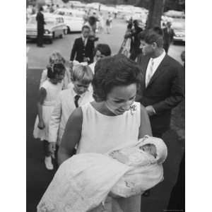  Ethel Kennedy Carrying Newly Christened Son Christopher 