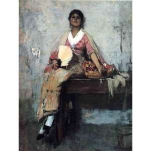 Hand Made Oil Reproduction   Frank Duveneck   32 x 42 inches   Flower 