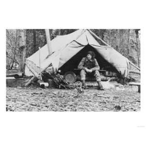  Gov. George Parks in Camp Photograph   Alaska Premium 