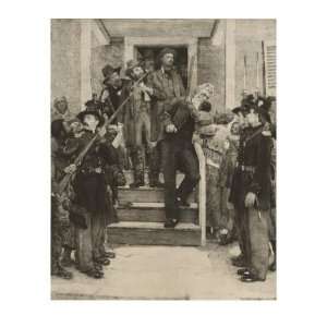  The Last Moments of John Brown, Etching Based on the 1884 