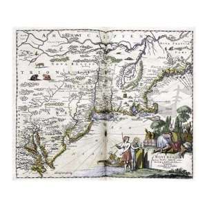  Map of The New World John Ogilby. 26.00 inches by 22.38 