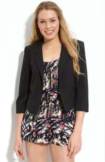 Frenchi® Three Quarter Sleeve Blazer (Juniors)  