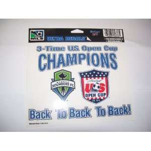 Seattle Sounders Lamar Hunt US Open Cup Champion Ultra decals 5 x 6 