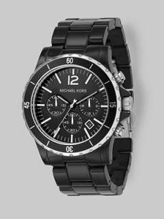     Stainless Steel & Acrylic Chronograph Watch/Black   