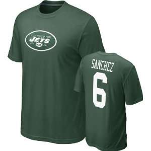  Mark Sanchez #6 Green Nike New York Jets Name & Number T 